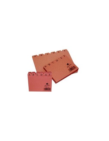 INDICE FICHEROS CARTON CUERO A Z 95X65 MM Nº 1